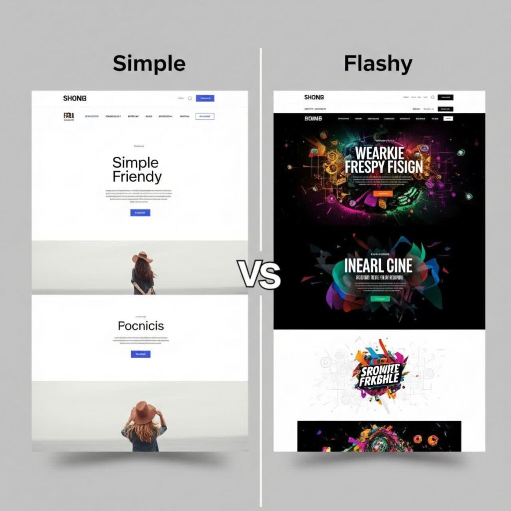 طراحی سایت ساده یا پرزرق‌وبرق؟ کدام بهتر است؟